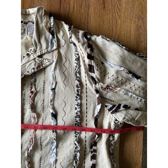 Life Style Boho Vtg Animal Print Jacket Size X Large - Picture 6 of 9
